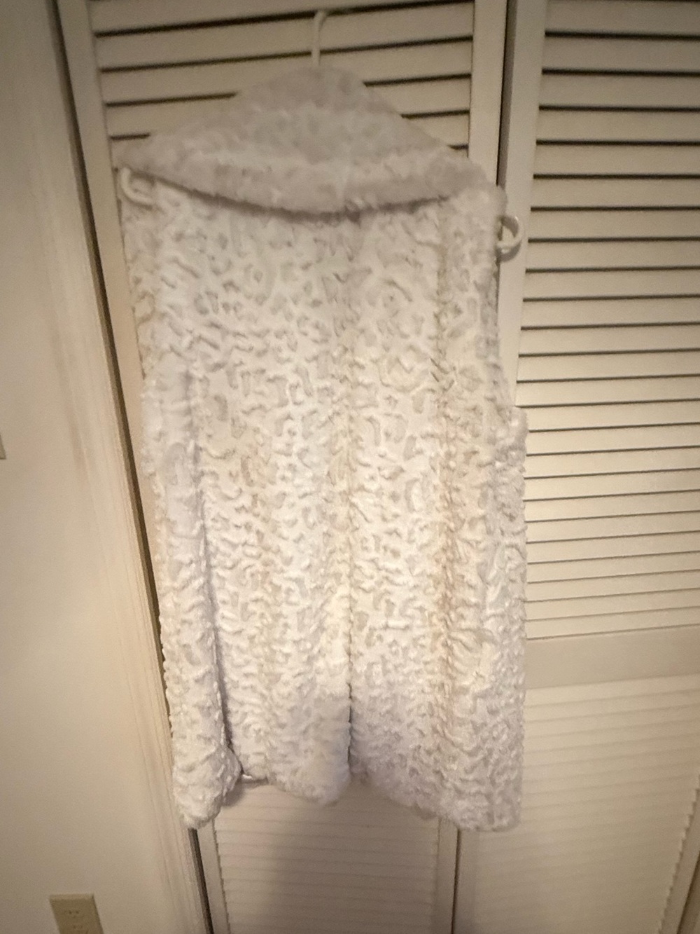 Plush White Faux Fur Vest - White